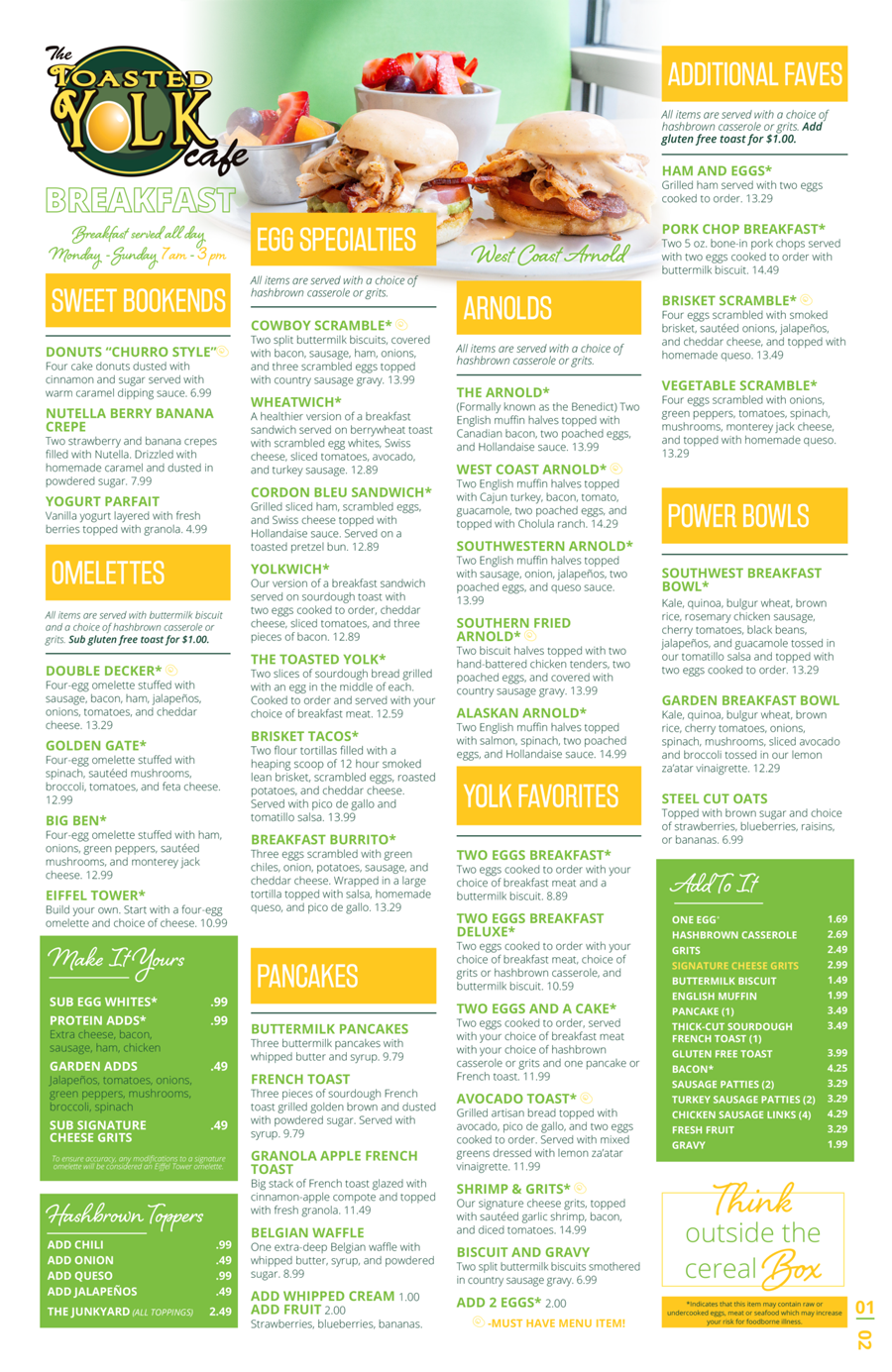 QR Code Menu The Toasted Yolk