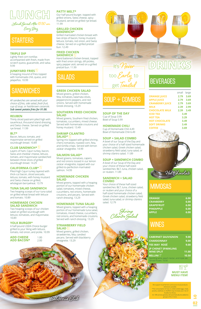 QR Code Conroe Menu The Toasted Yolk